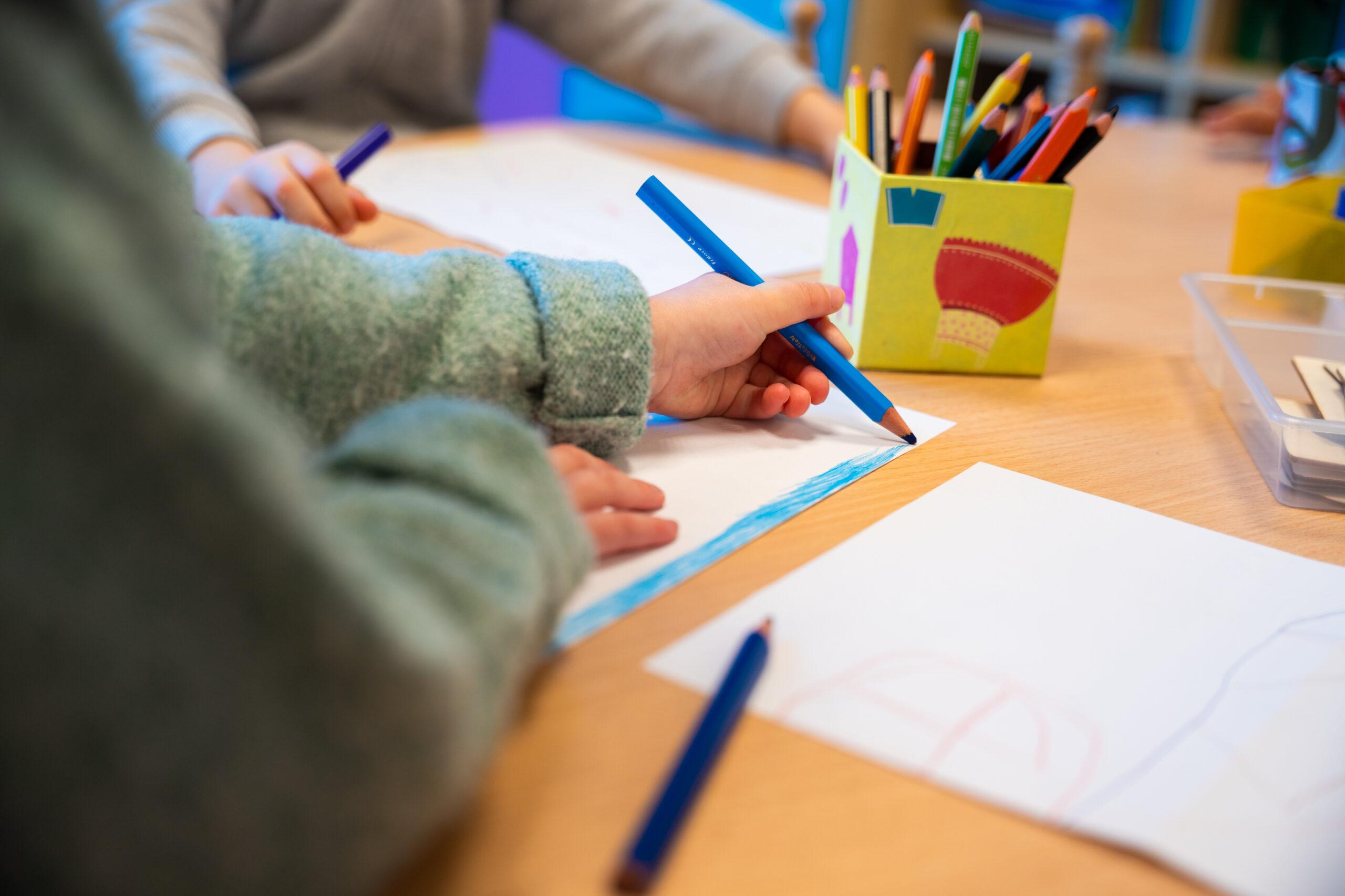Bilingual preschool class at New School Lyon: French-English day alternation
